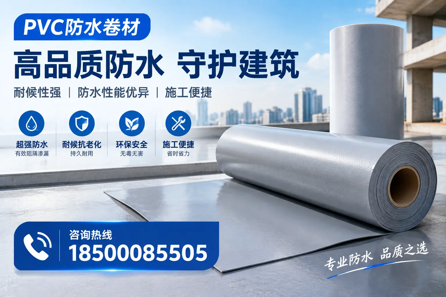 PVC防水卷材的防水效果评测，适合安康的科学依据